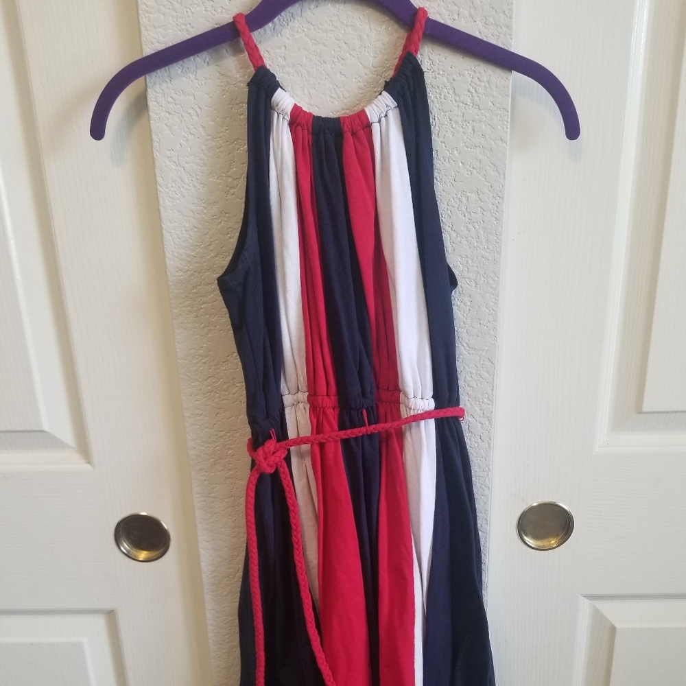 Red, white, and blue dress